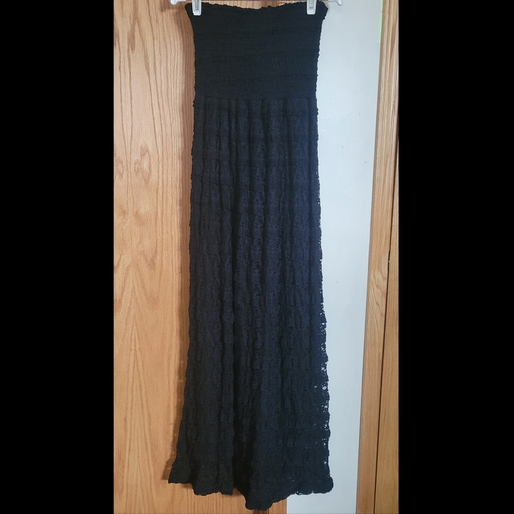 NWOT tags Streetwear Society black lace maxi dress